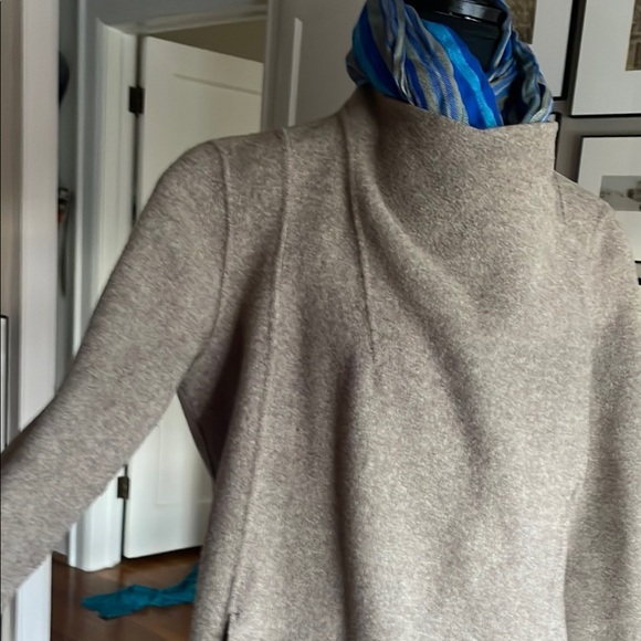 J. JILL Elegant Gray Women's Swing Wool & Angora Coat - Picture 9 of 12